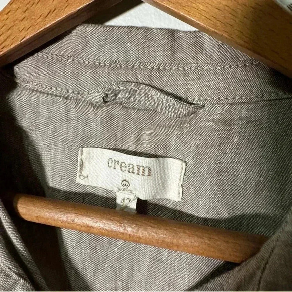 NWOT CREAM earthy  tone linen blend dress 42/XL - Picture 8 of 10